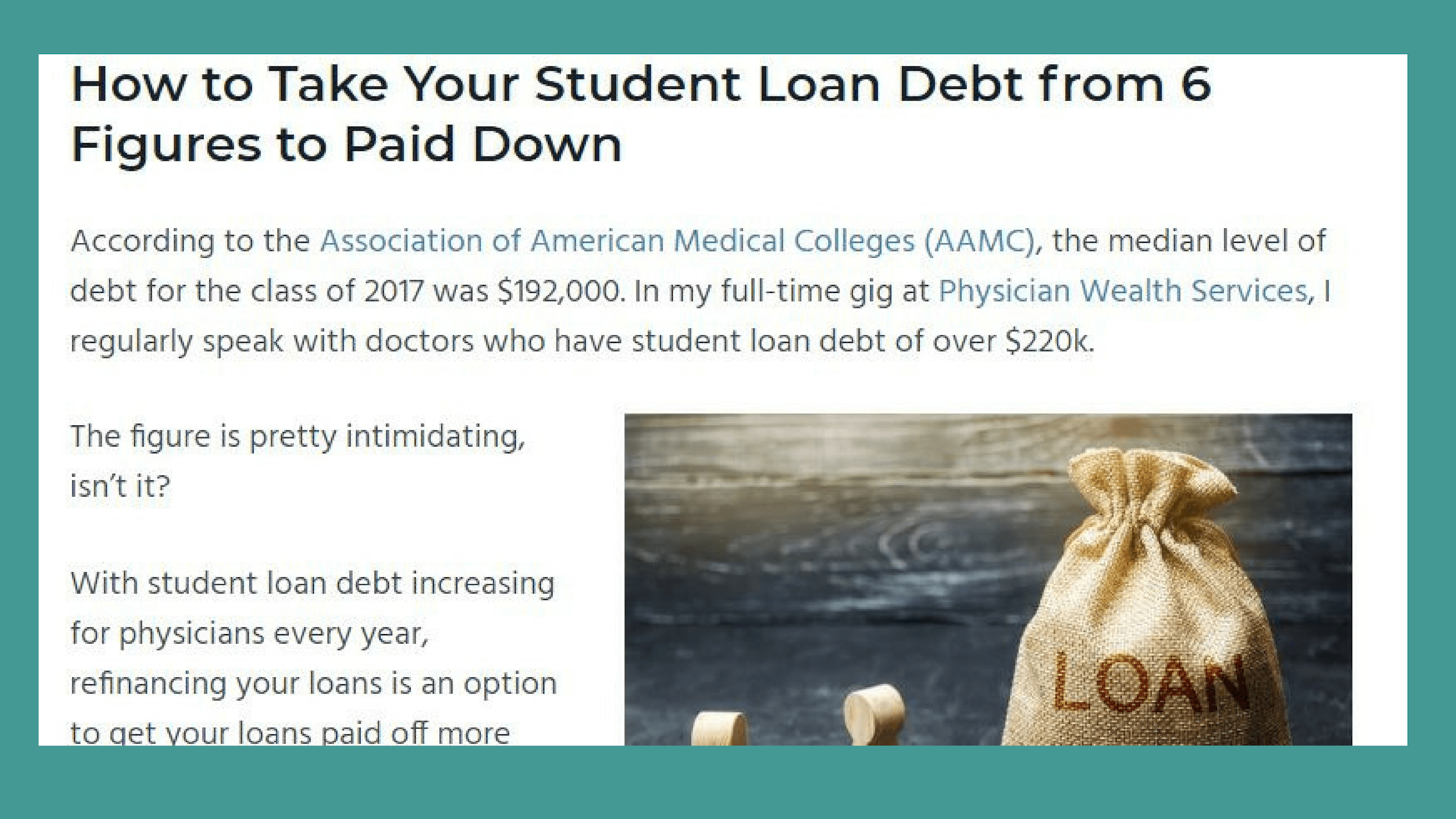 student loan debt, refinance, consolidate, medical school debt