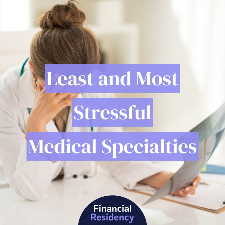 least stressful medical specialties